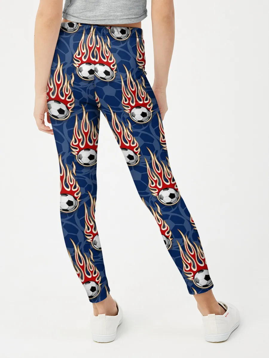 Леггинсы для девочки / Футбольные Мячи