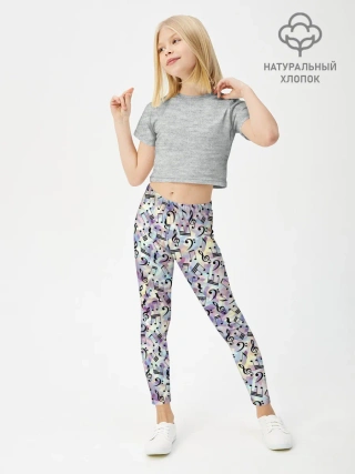 Леггинсы для девочки / Музыкальные Ноты