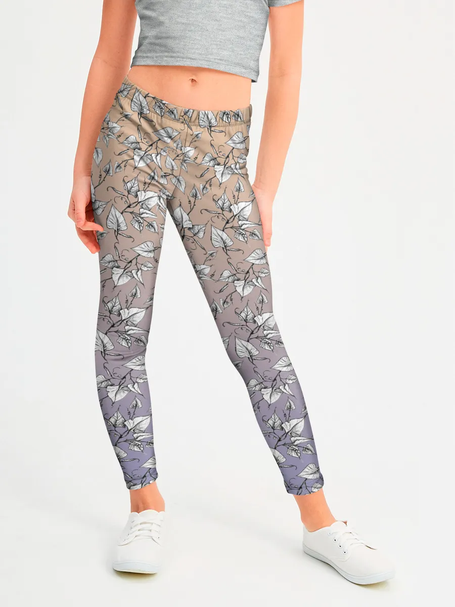 Леггинсы для девочки / Плющ и градиент