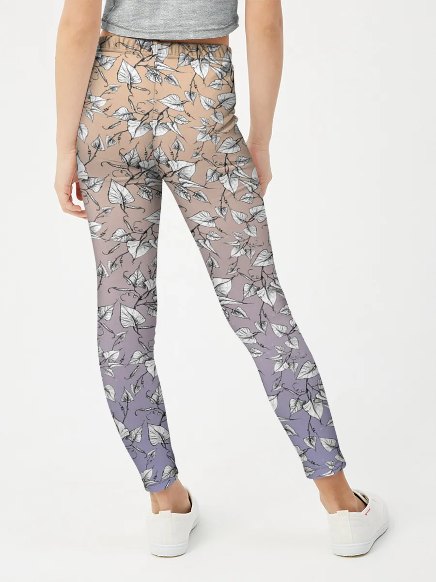 Леггинсы для девочки / Плющ и градиент