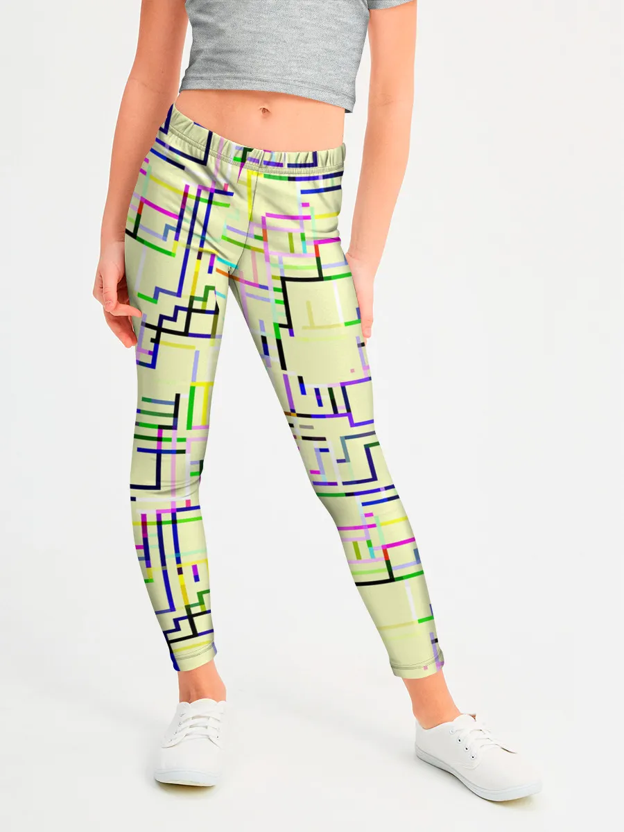 Леггинсы для девочки / Geometric Color