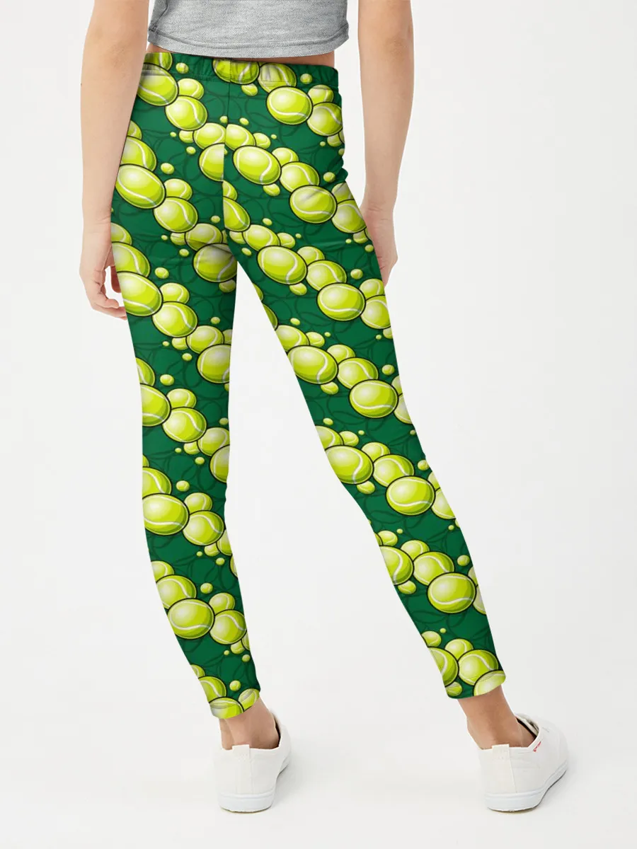 Леггинсы для девочки / Теннисные Мячики