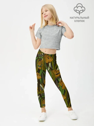 Леггинсы для девочки / Пираньи камуфляж