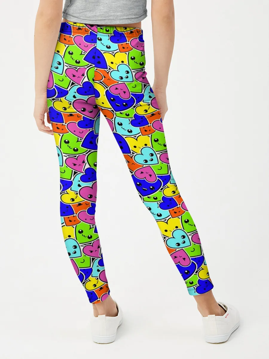 Леггинсы для девочки / Сердечки