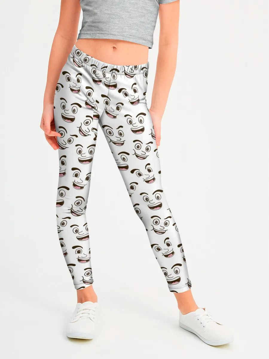 Леггинсы для девочки / Рожицы