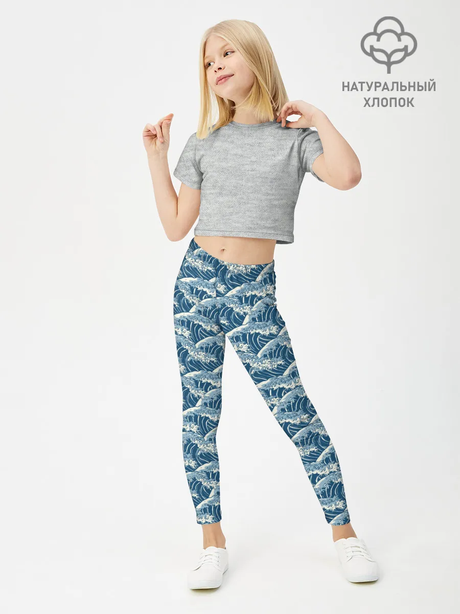 Леггинсы для девочки / Волны