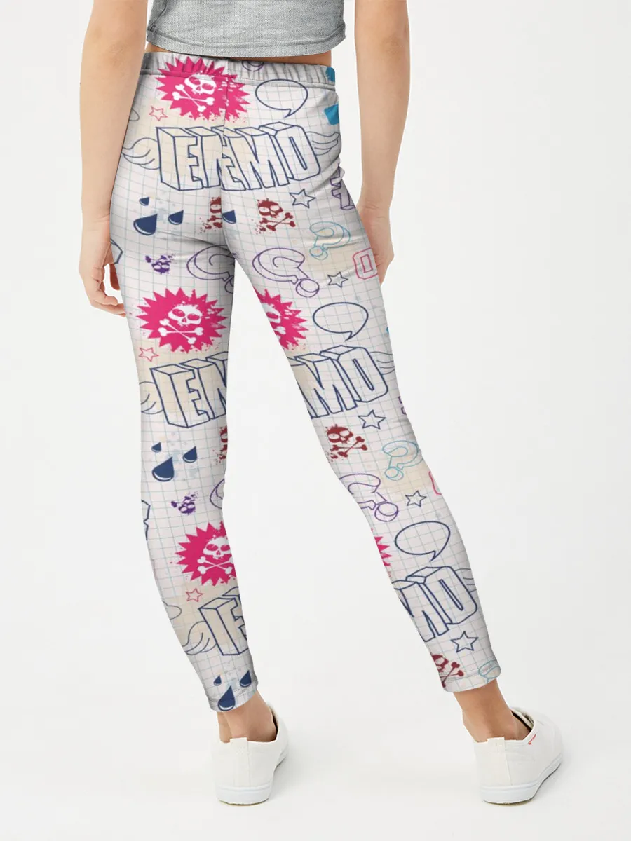 Леггинсы для девочки / Граффити-школьная тетрадь