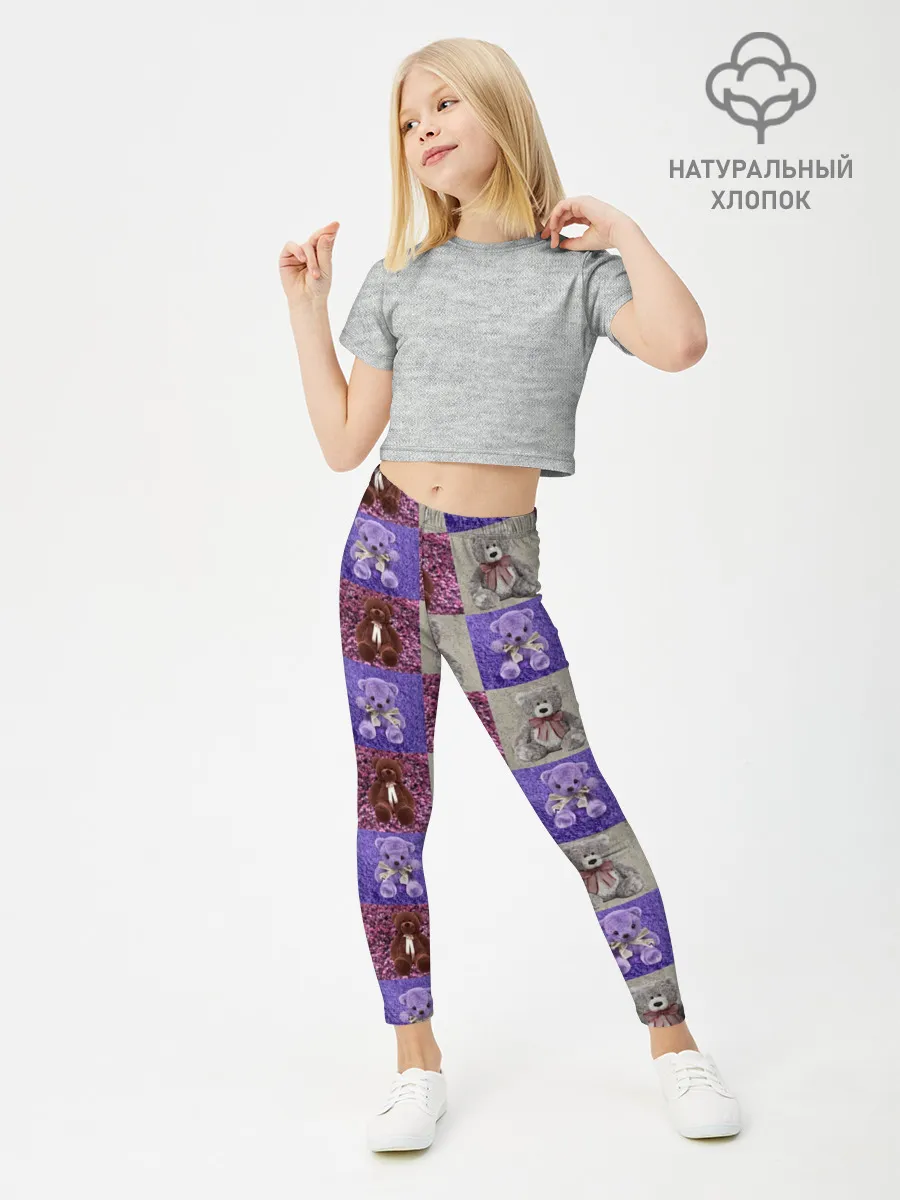 Леггинсы для девочки / Медведи на ковре