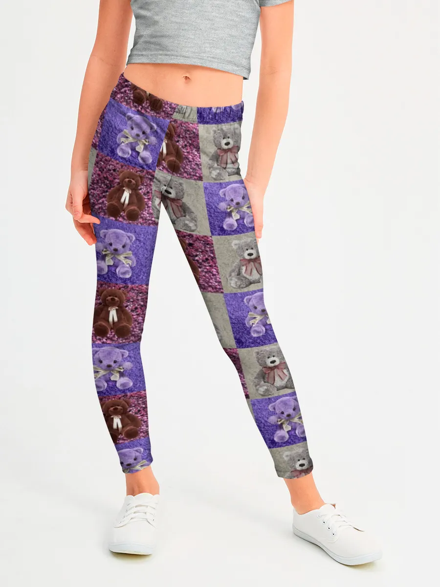Леггинсы для девочки / Медведи на ковре