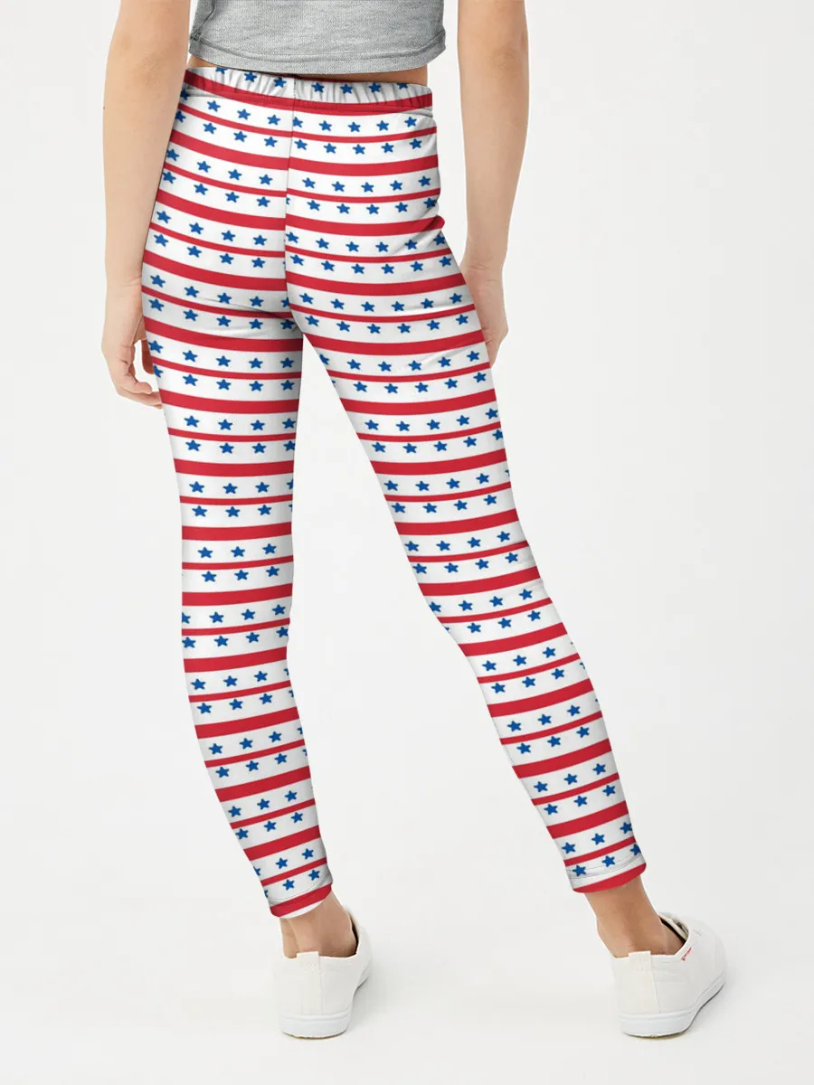 Леггинсы для девочки / Звезды с полосками