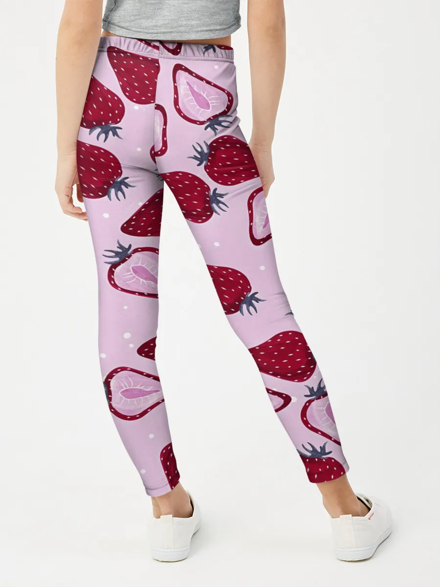 Леггинсы для девочки / Клубничка