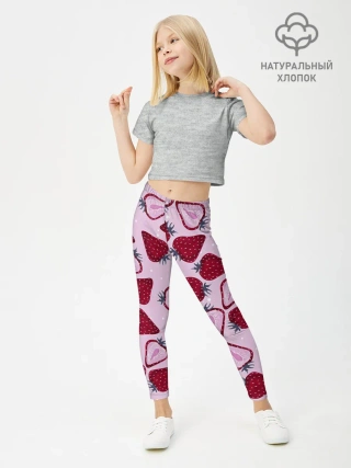 Леггинсы для девочки / Клубничка