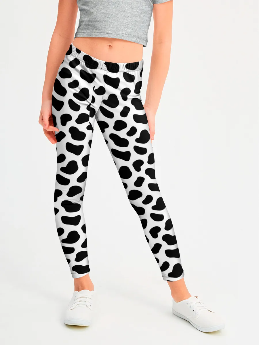 Леггинсы для девочки / Текстура далматина