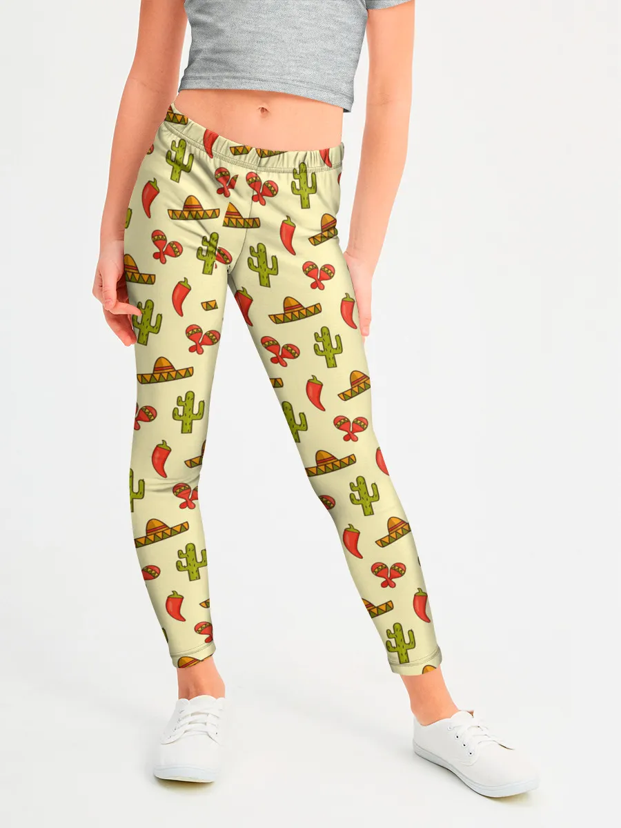 Леггинсы для девочки / Мексиканский фон