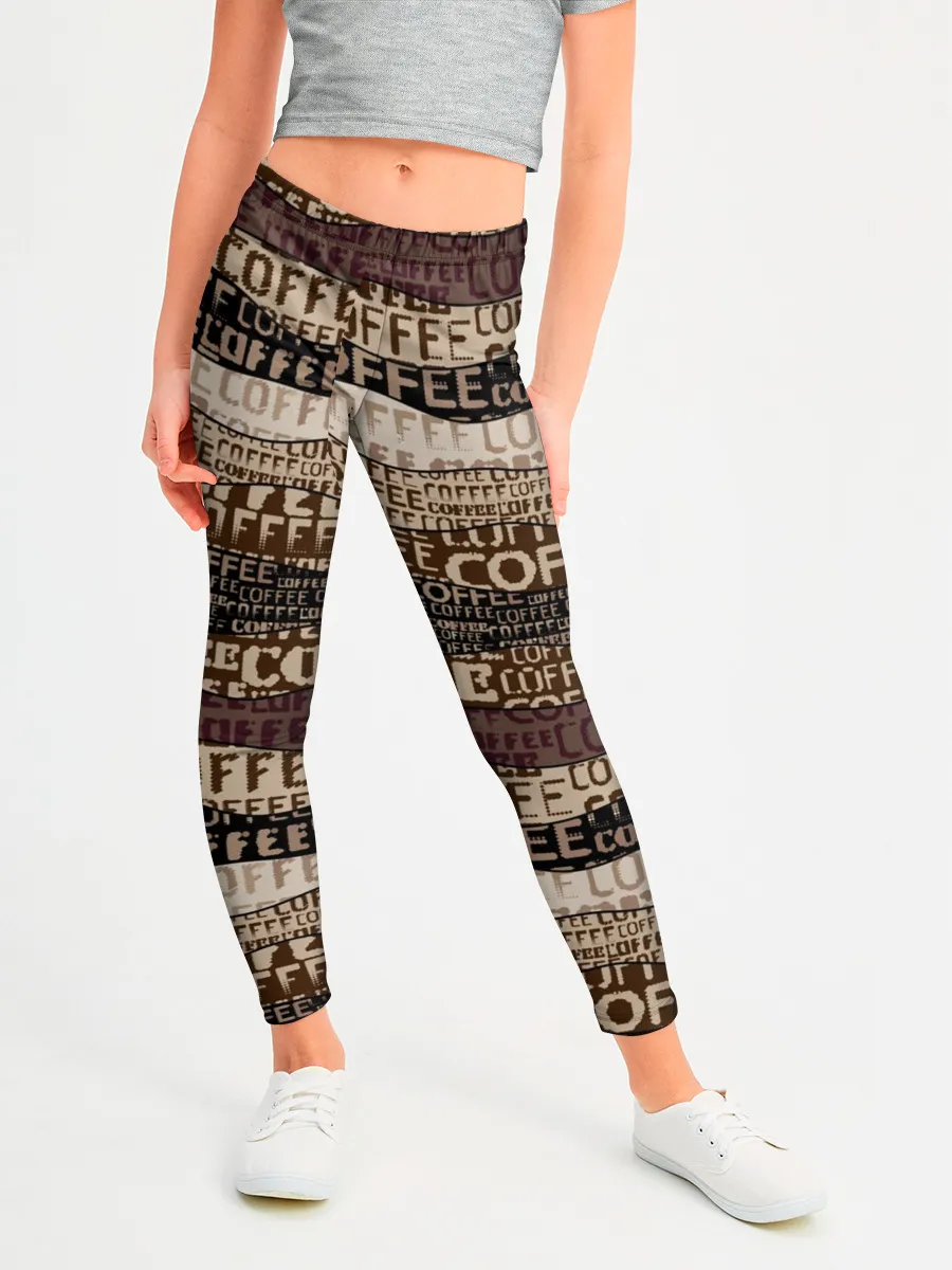 Леггинсы для девочки / Кофе