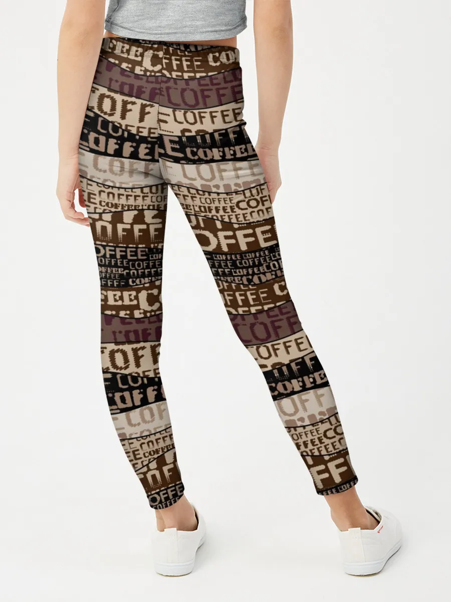 Леггинсы для девочки / Кофе