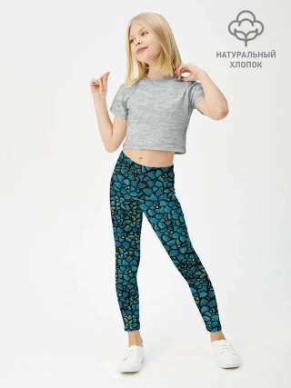 Леггинсы для девочки / Цветы | 2