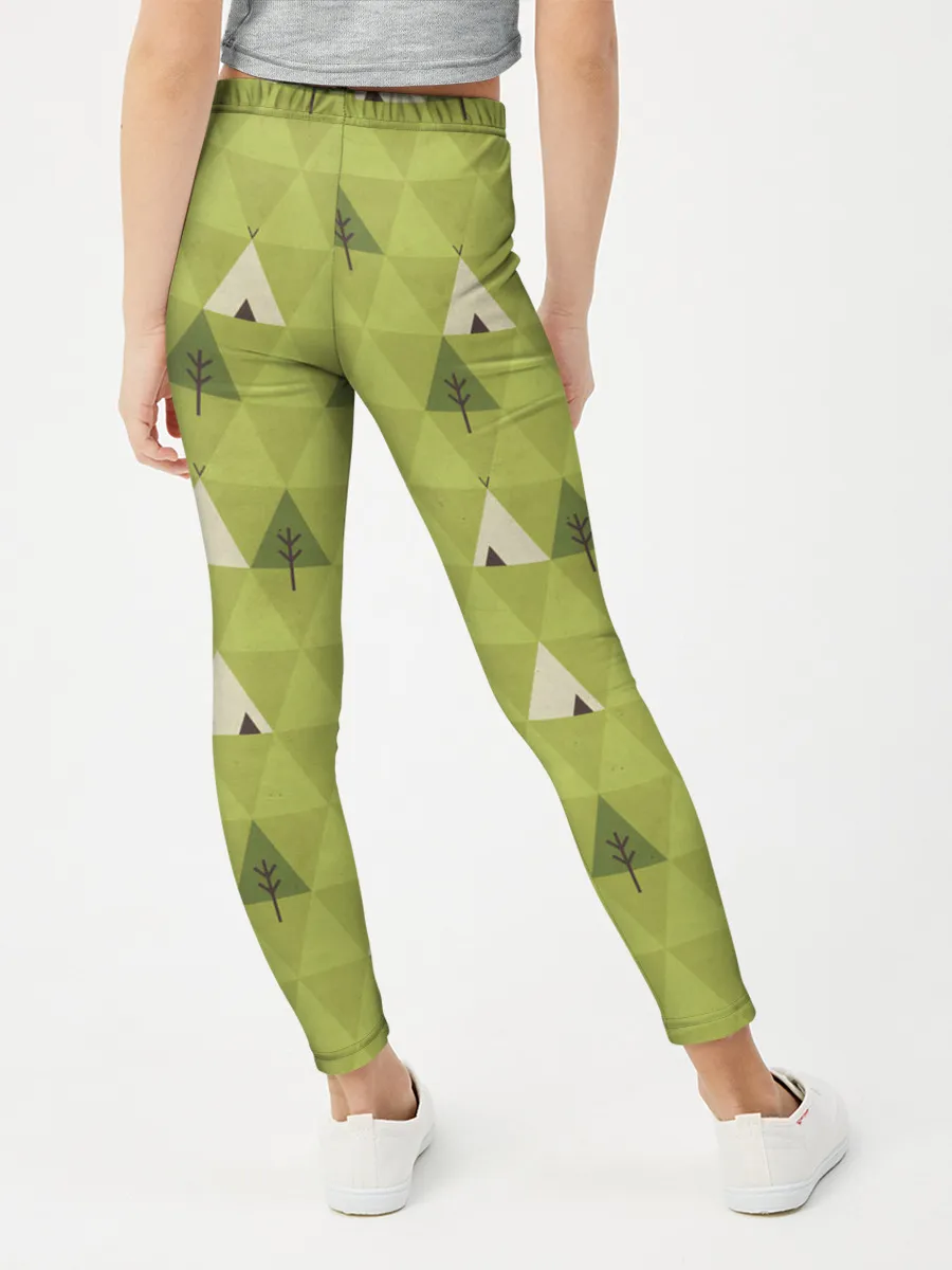 Леггинсы для девочки / Лес | Текстура