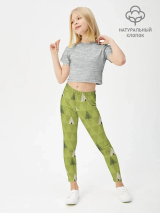 Леггинсы для девочки / Лес | Текстура