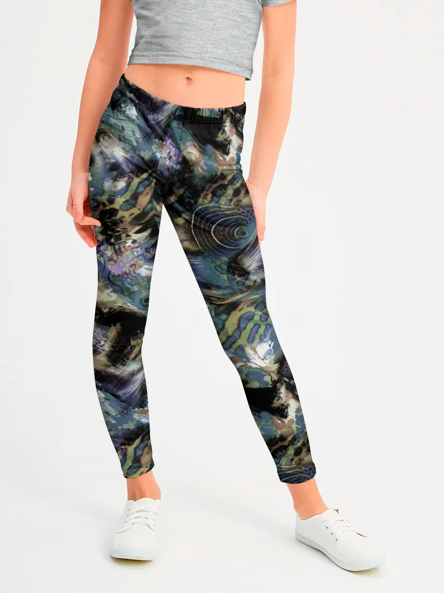 Леггинсы для девочки / Узор для рыбака