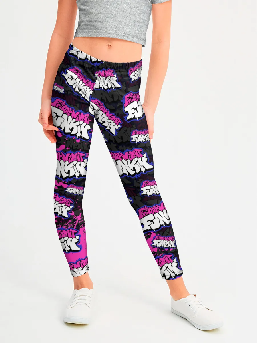 Леггинсы для девочки / FRIDAY NIGHT FUNKIN ЛОГОБОМБИН