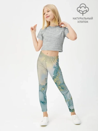 Леггинсы для девочки / Абстрактный мрамор