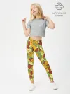 Леггинсы для девочки / Яркие осенние листья