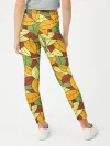 Леггинсы для девочки / Яркие осенние листья