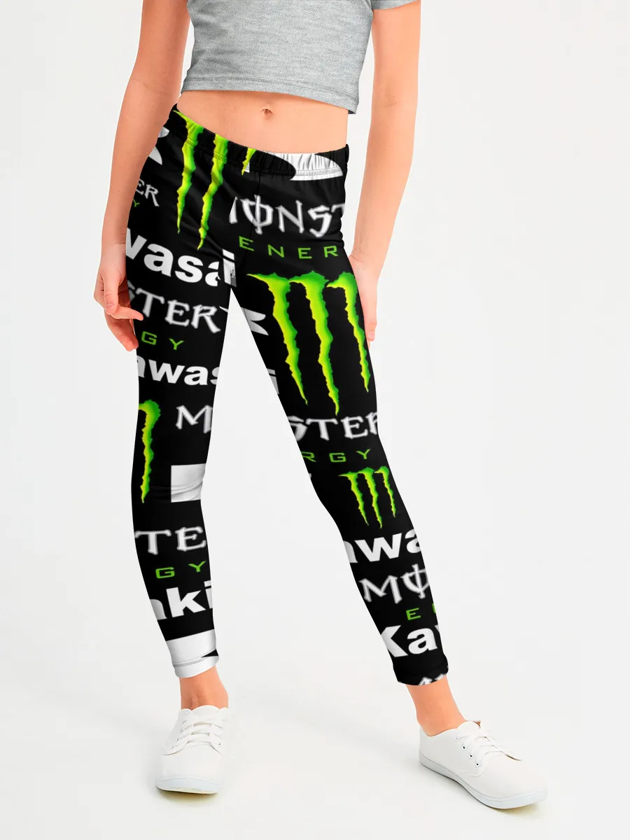 Леггинсы для девочки / KAWASAKI X MONSTER ENERGY