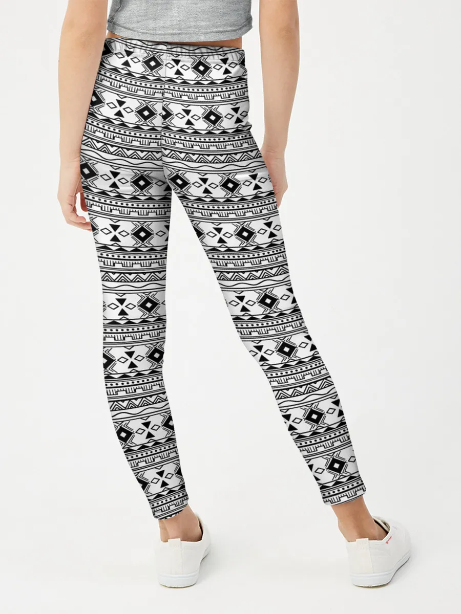 Леггинсы для девочки / Геометрический узор