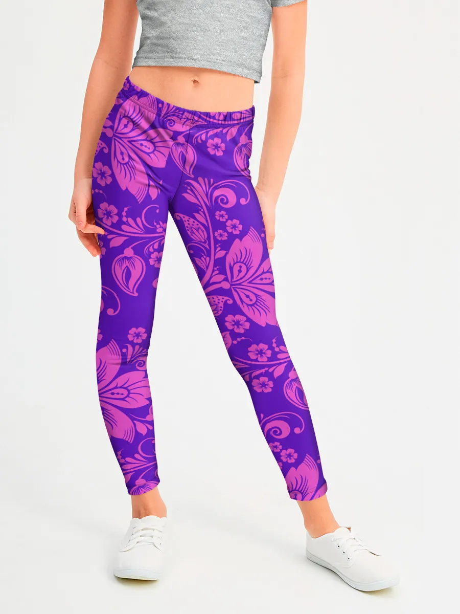 Леггинсы для девочки / ФИОЛЕТОВАЯ ХОХЛОМА