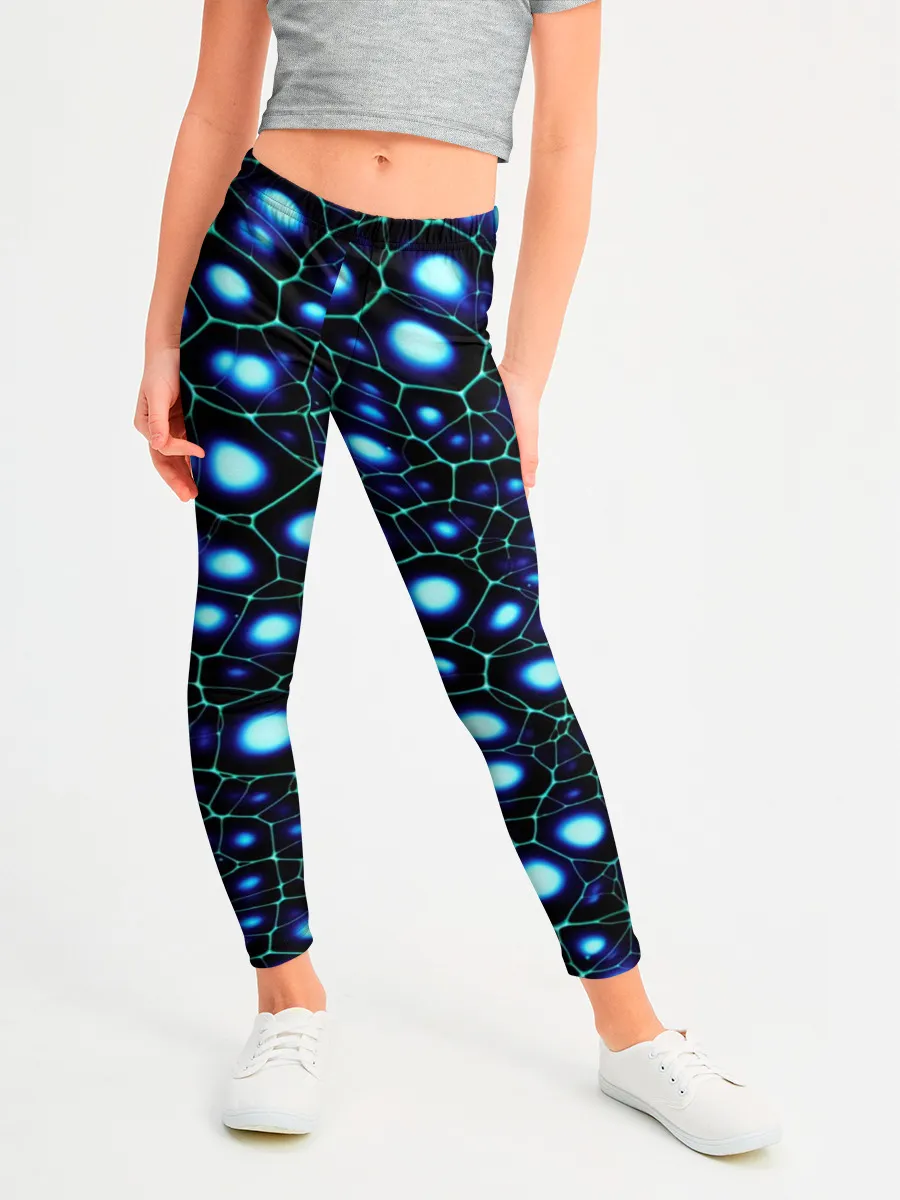 Леггинсы для девочки / Абстракция-макрокраска