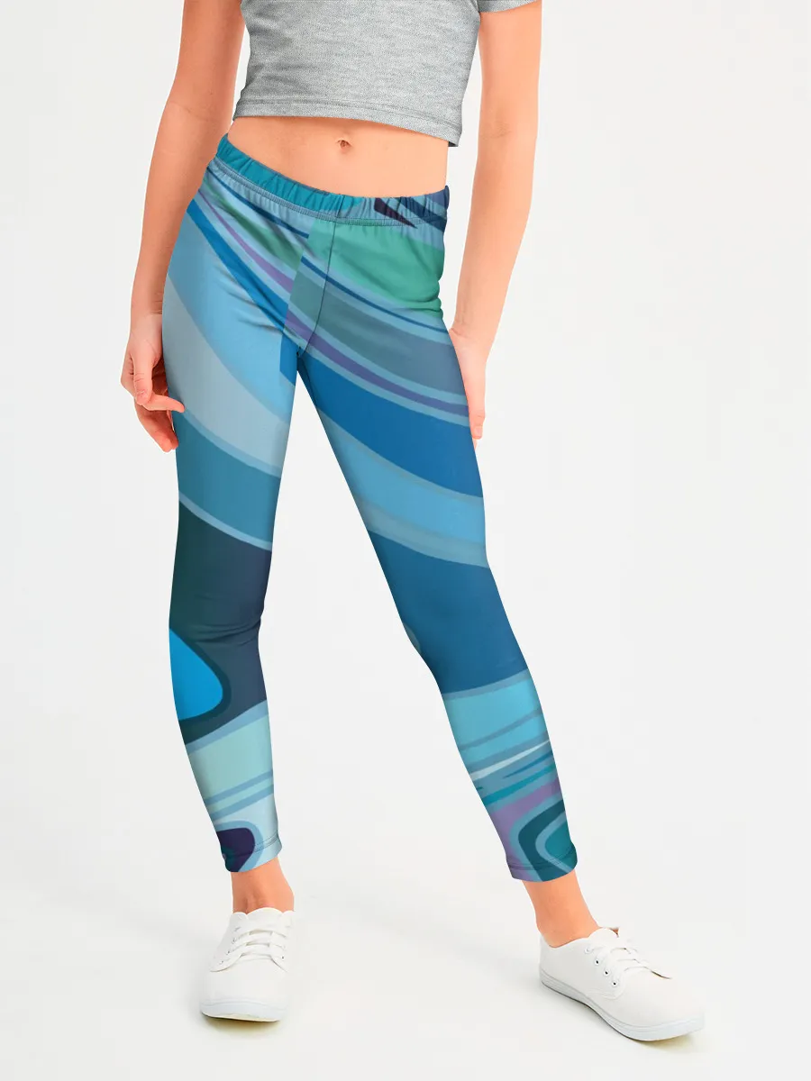 Леггинсы для девочки / Морская волна