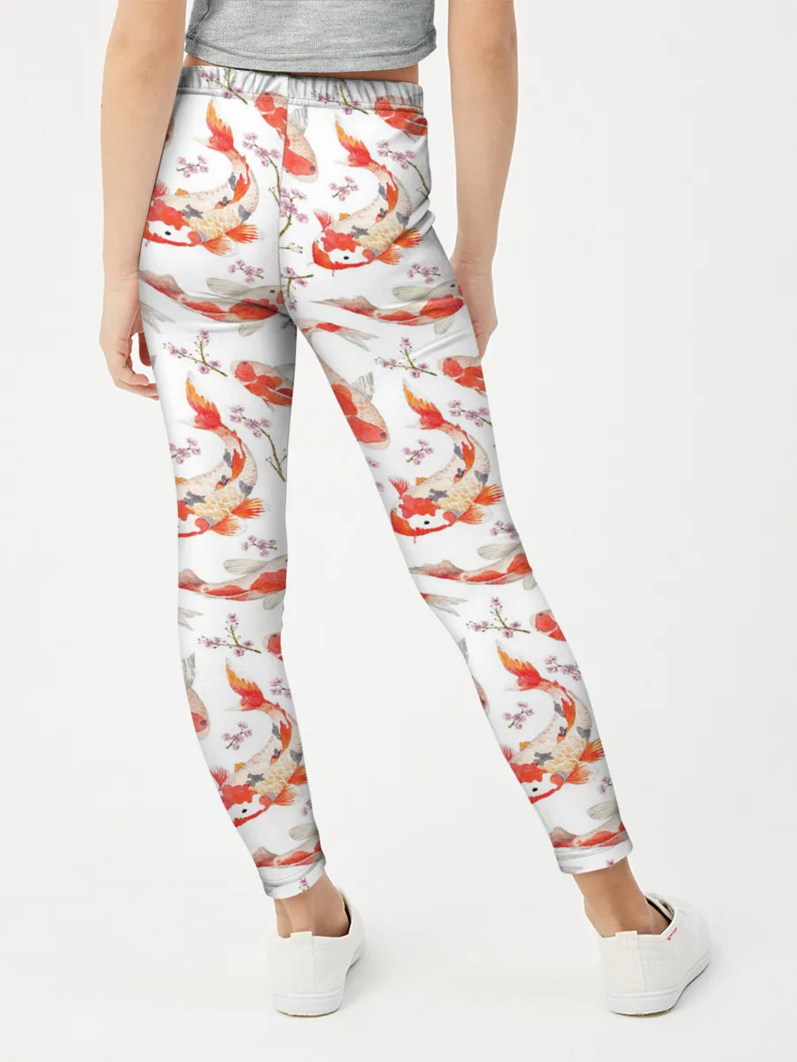 Леггинсы для девочки / Радужные карпы