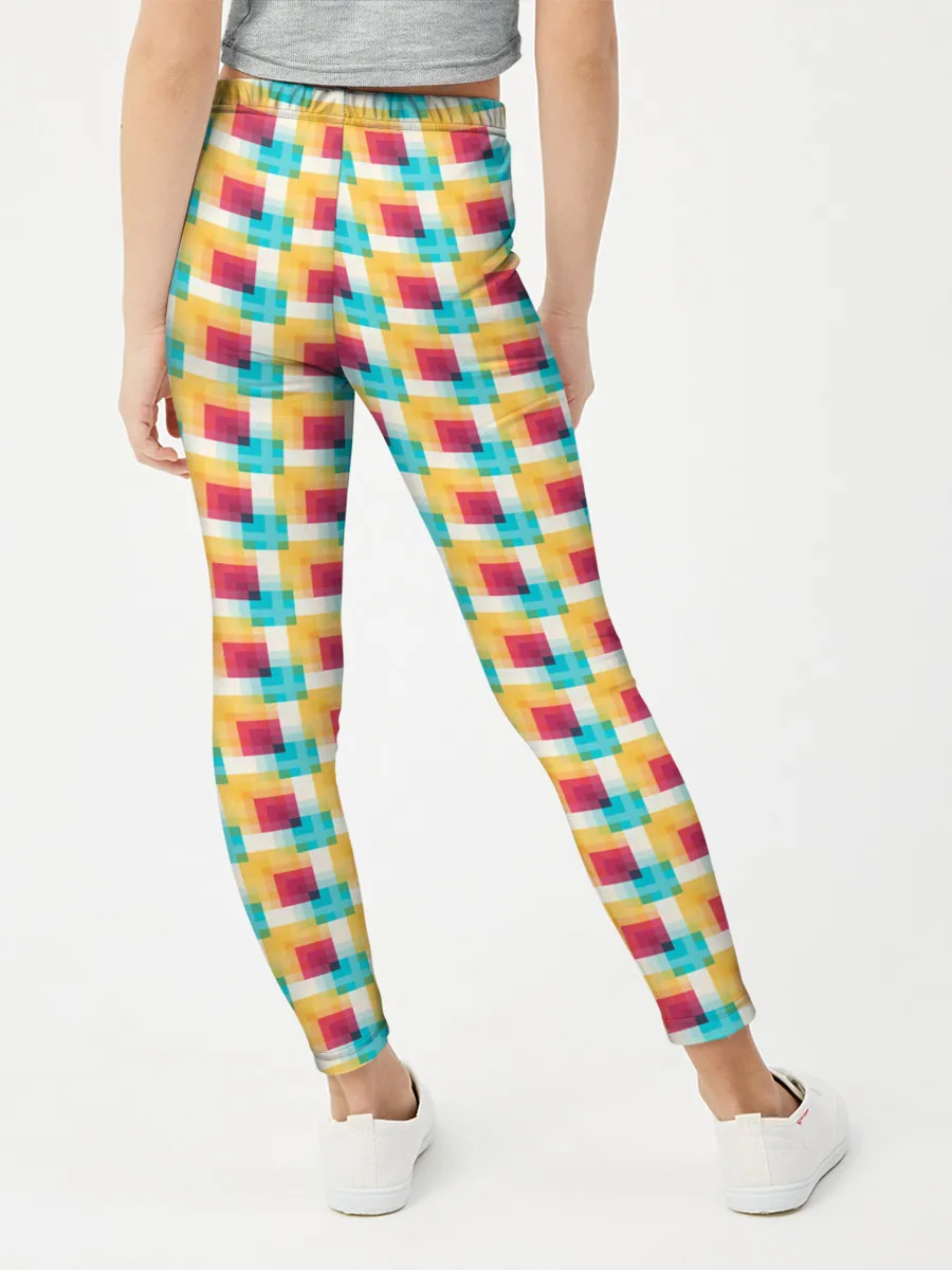 Леггинсы для девочки / Красочные кубы
