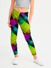 Леггинсы для девочки / Абстрактный разноцветный узор