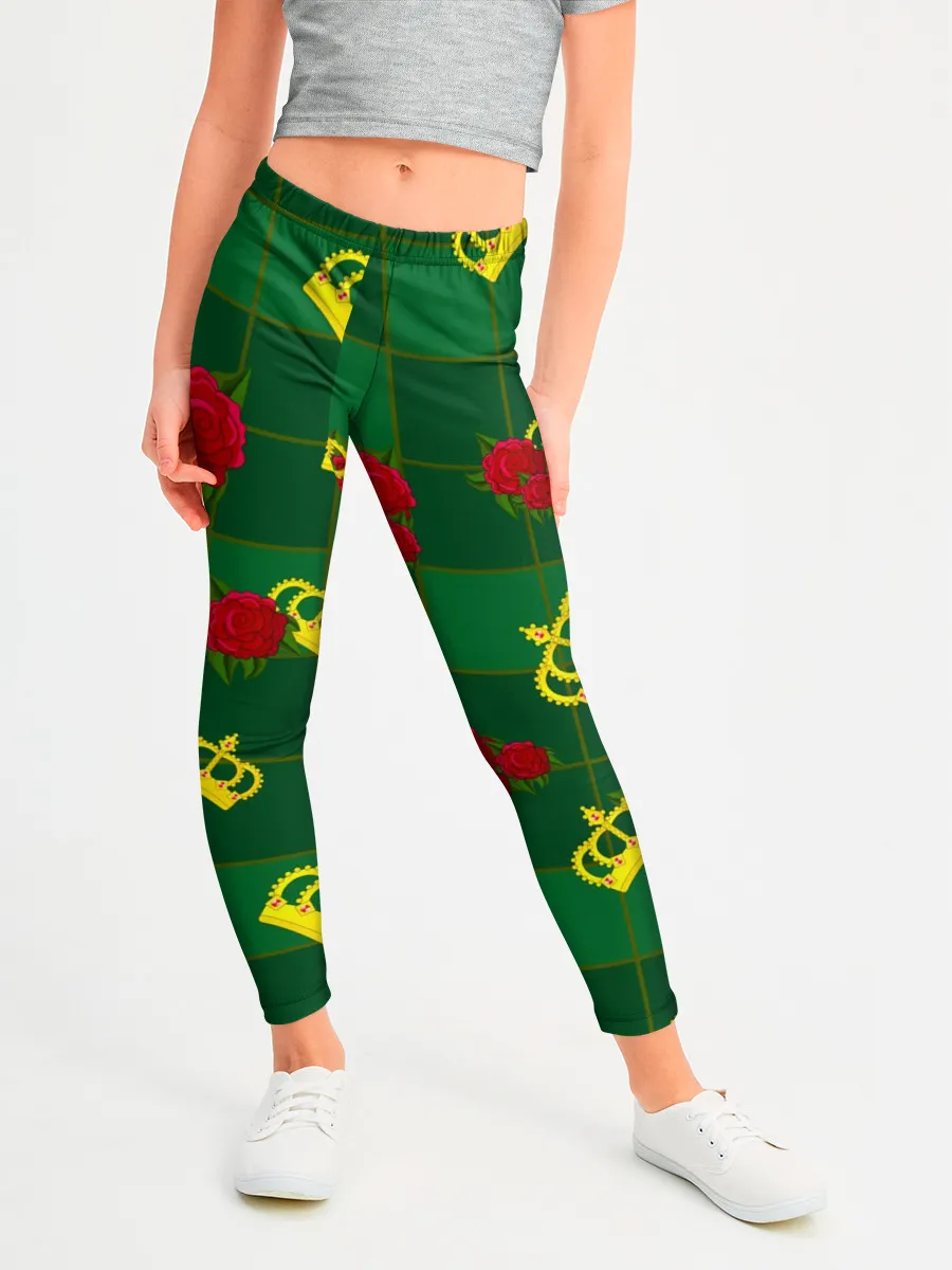 Леггинсы для девочки / Короны и розы