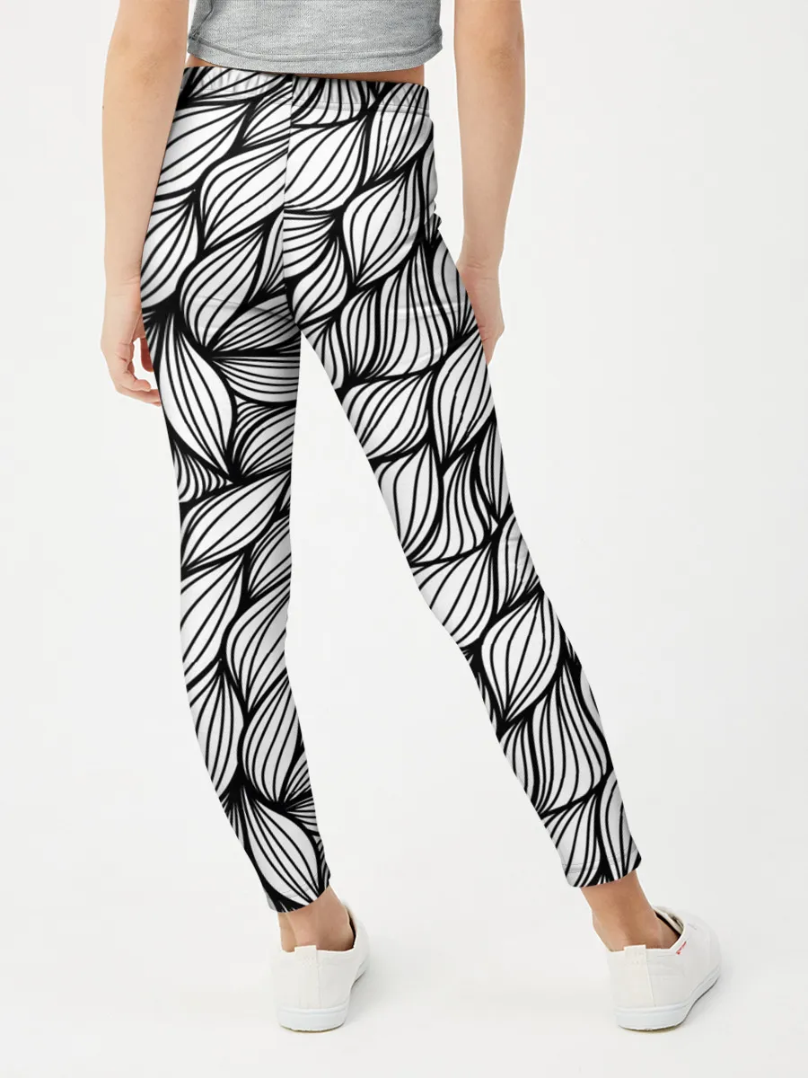 Леггинсы для девочки / Лепестки