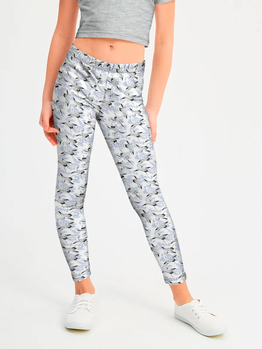 Леггинсы для девочки / Журавли