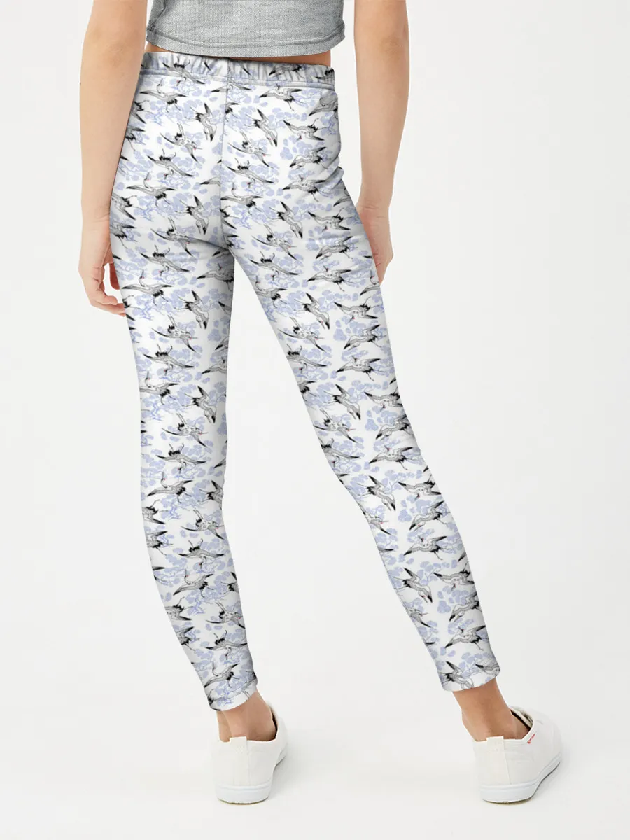 Леггинсы для девочки / Журавли