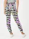 Леггинсы для девочки / Полосатый абстрактный узор