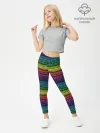 Леггинсы для девочки / Этнический радужный орнамент