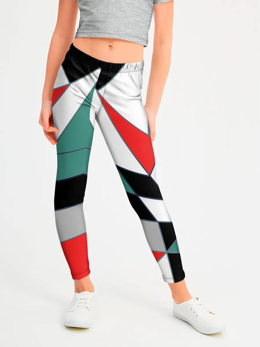 Леггинсы для девочки / Абстрактный геометрический