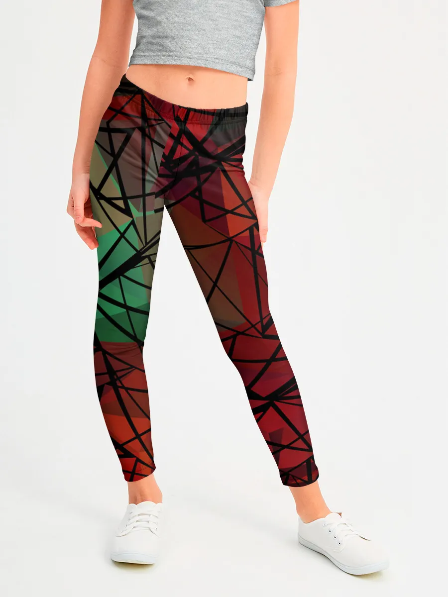Леггинсы для девочки / Абстрактный геометрический
