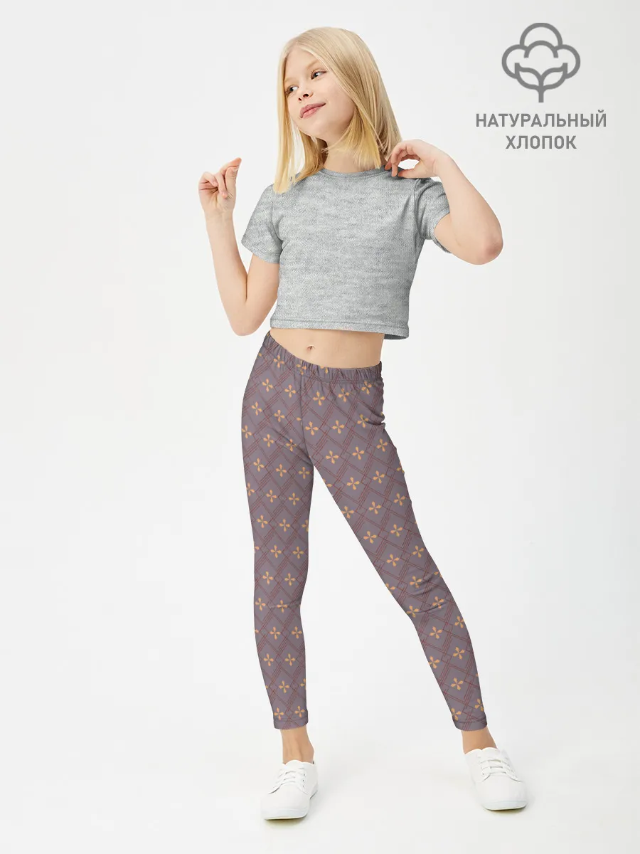 Леггинсы для девочки / Тонкие ромбы