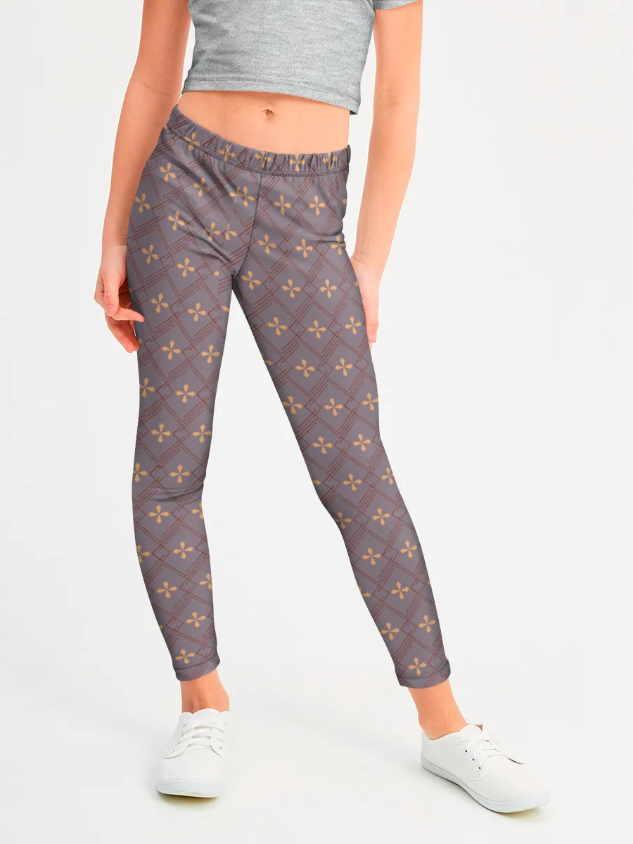 Леггинсы для девочки / Тонкие ромбы