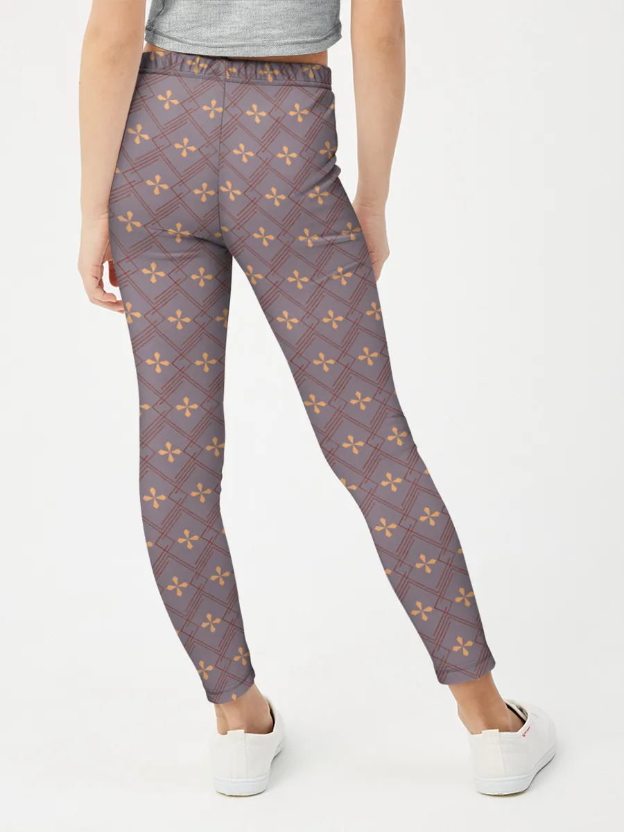 Леггинсы для девочки / Тонкие ромбы