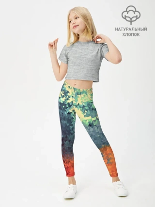 Леггинсы для девочки / Стихия: лед и пламя