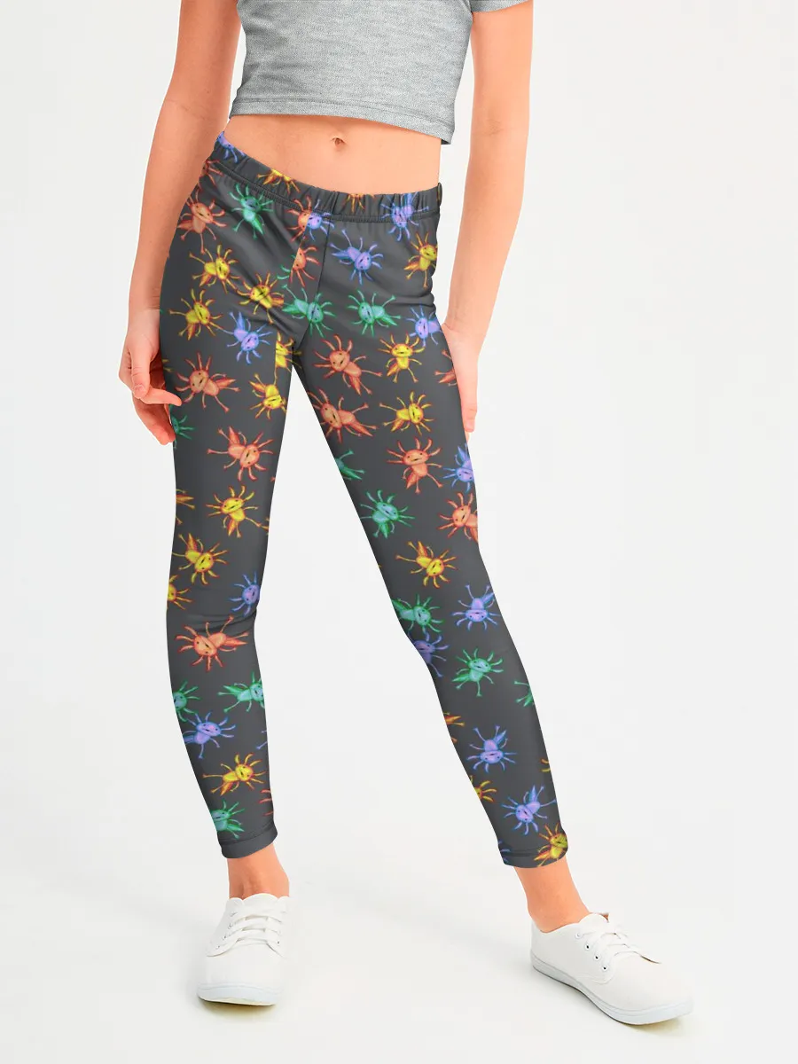 Леггинсы для девочки / Аксолотль паттерн