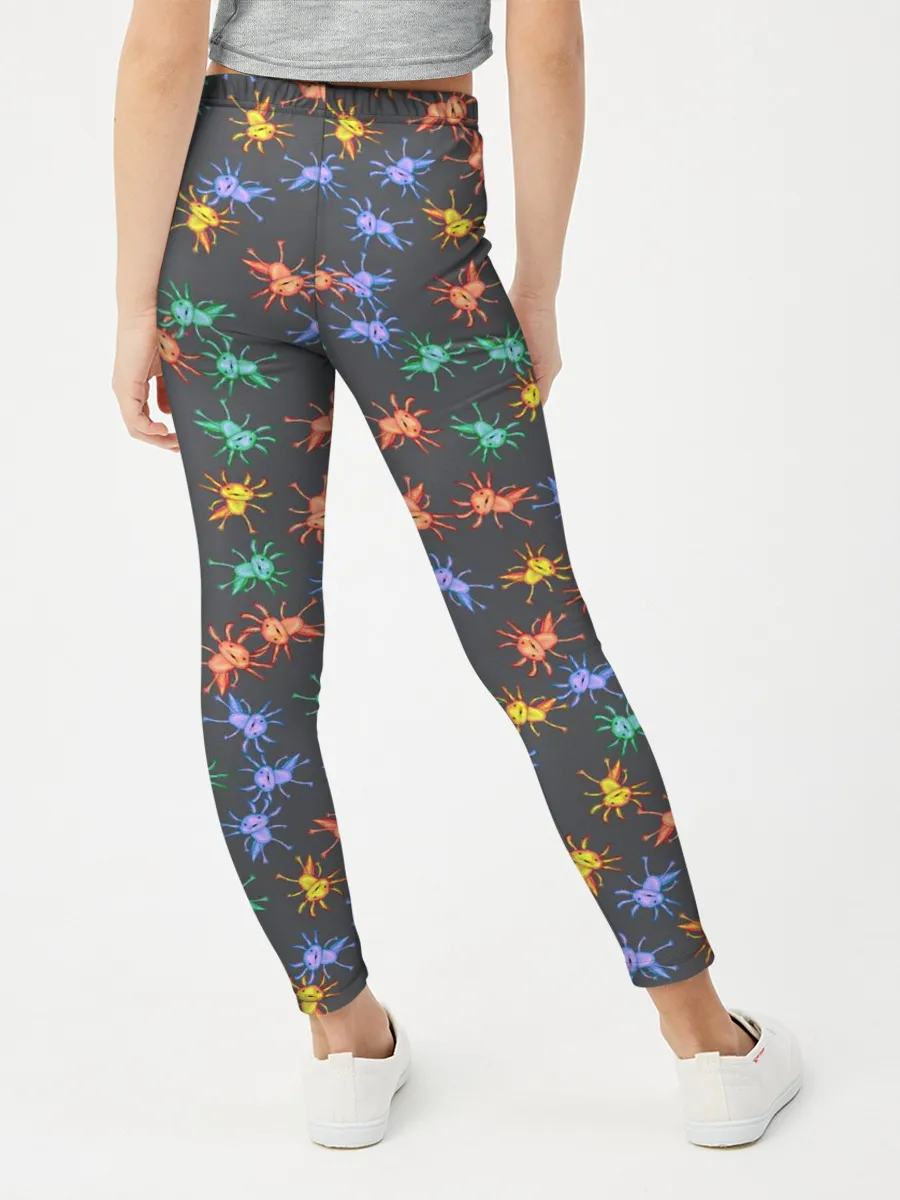 Леггинсы для девочки / Аксолотль паттерн